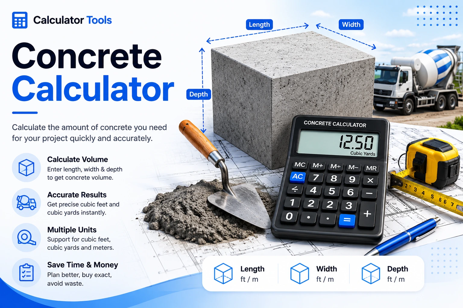 How to Calculate Concrete in Cubic Yards