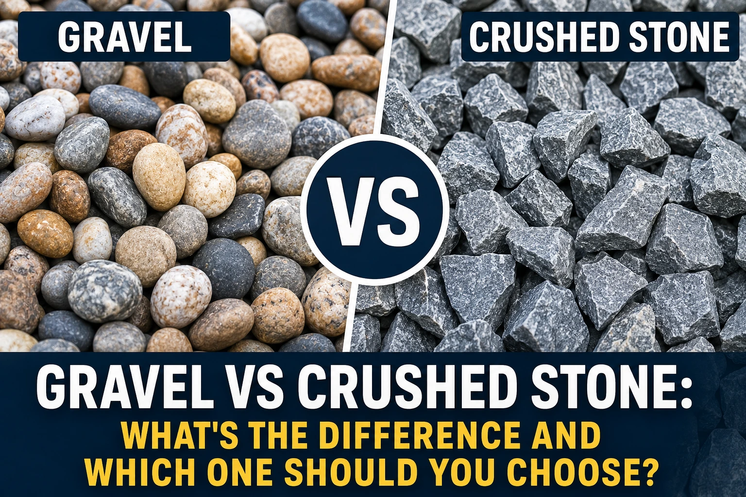 Gravel vs crushed stone comparison
