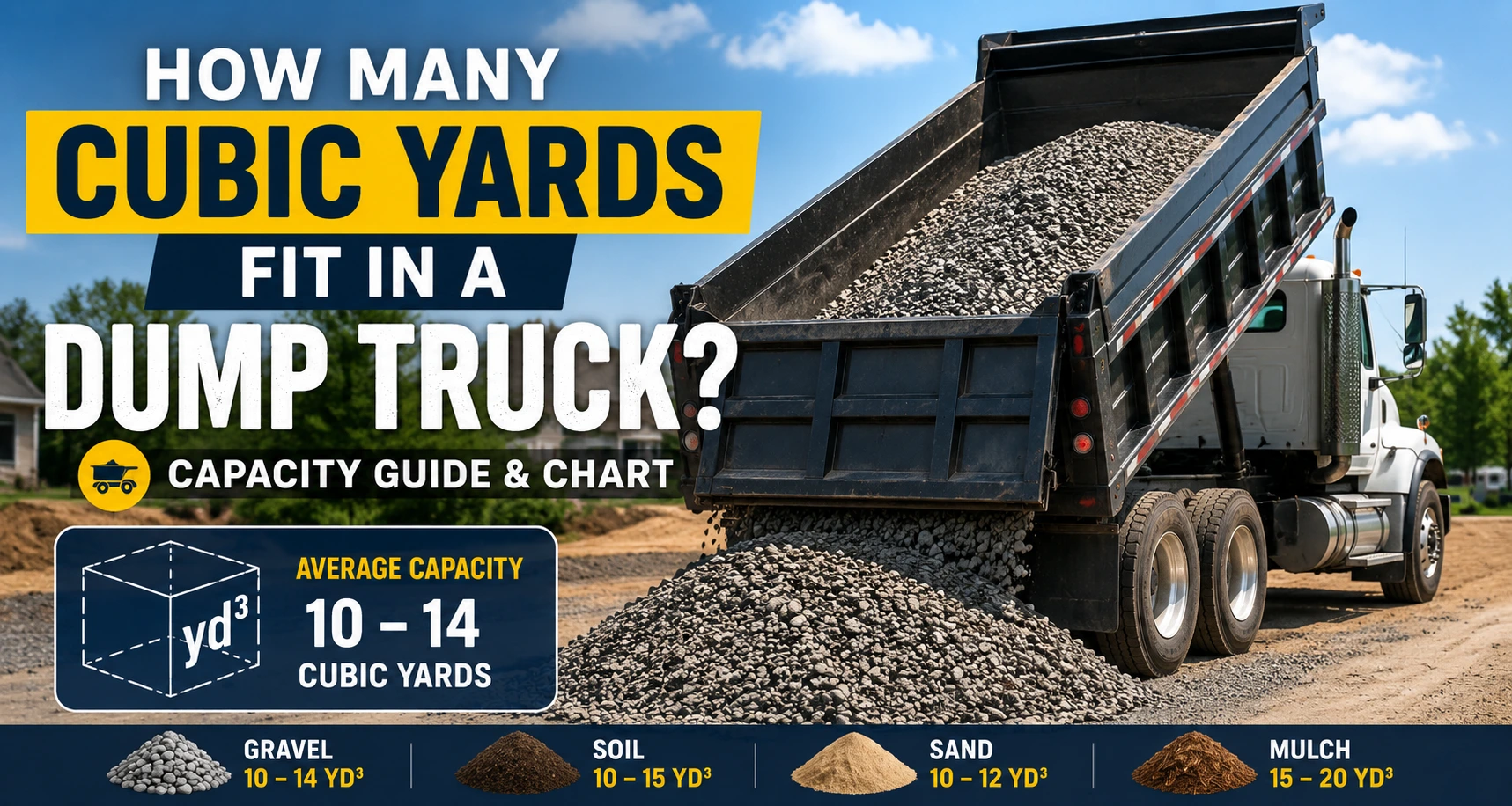 how many cubic yards fit in a dump truck
