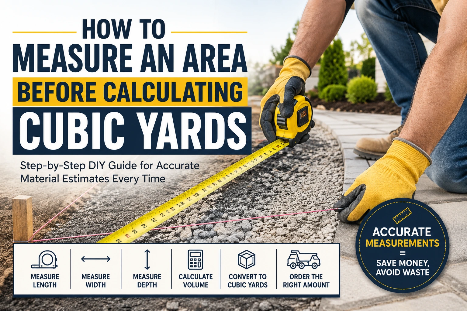 How to measure an area before calculating cubic yards